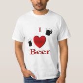 I Heart Beer Design T-shirt (Voorkant)