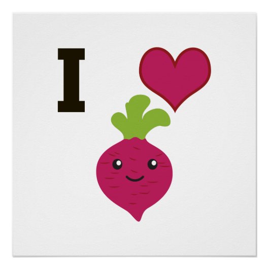 I Heart Beets Perfect Poster (Voorkant)