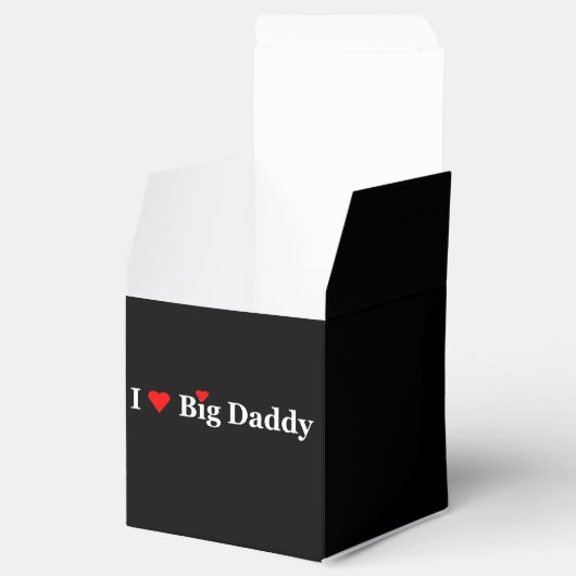 "I Heart Big Daddy" feestje gunst box Bedankdoosjes (Geopend)