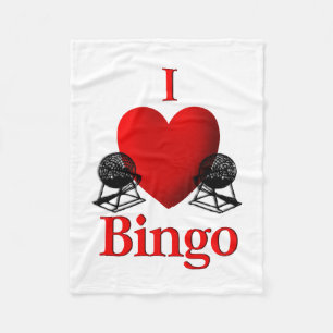 I Heart Bingo Fleece Deken