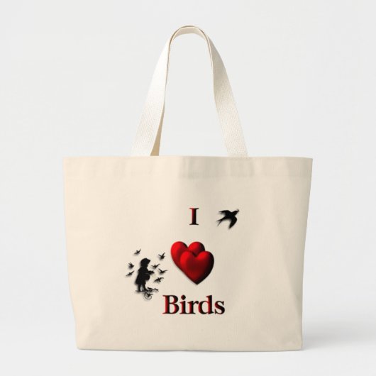 I Heart Birds Canvas tas (Voorkant)