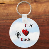 I Heart Birds / Feed the Birds Sleutelhanger (Voorkant)