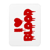 I HEART BLOED MAGNEET (Verticaal)