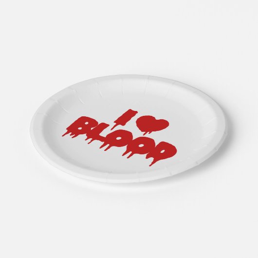 I HEART BLOED PAPIEREN BORDJE (Gekanteld)