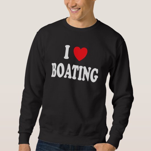 I Heart Boating Retro Boating Trui (Voorkant)