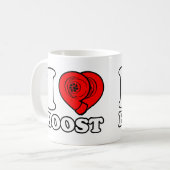 I Heart Boost Koffiemok (Voorkant links)