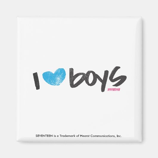 I Heart Boys Aqua Magneet (Voorkant)
