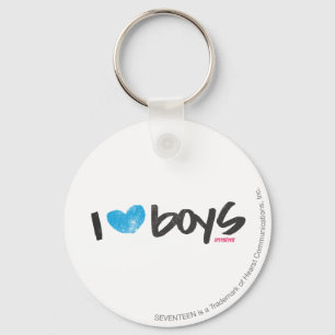 I Heart Boys Aqua Sleutelhanger