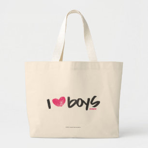 I Heart Boys Magenta Grote Tote Bag