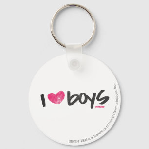 I Heart Boys Magenta Sleutelhanger