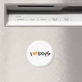 I Heart Boys Oranje Magneet (Insitu (Vaatwasser))