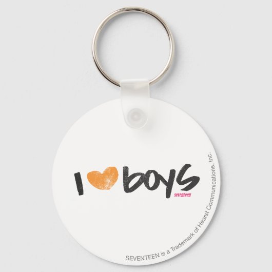 I Heart Boys Oranje Sleutelhanger (Voorkant)