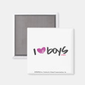 I Heart Boys Paars Magneet (Voorkant / Achterkant)