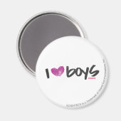 I Heart Boys Paars Magneet (Voorkant / Achterkant)