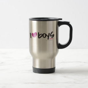I Heart Boys Paars Reisbeker