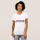 I Heart Boys Paars T-shirt (Voorkant volledig)