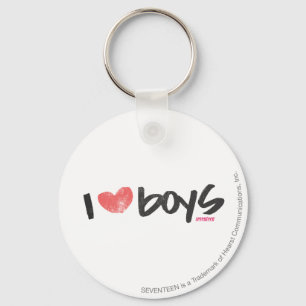 I Heart Boys roze Sleutelhanger