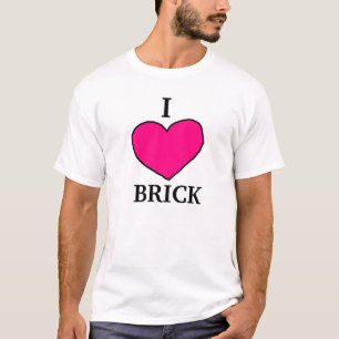I Heart Brick T-Shirt, Plain T-shirt