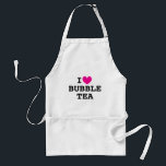 I heart Bubble Tea drôle tablier cuisine blanche<br><div class="desc">J'aime Bubble Tea drôle tablier cuisine blanche avec coeur rose. Couleur personnalisée dans le design modèle du coeur. Tabliers cool en Jaune,  Beige et Blanc. Idée cadeau mignonne pour amis,  famille,  personnel,  personnel,  boutique,  magasin,  barista,  maman,  papa etc.</div>
