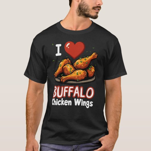 I Heart Buffalo Chicken Wings T-shirt (Voorkant)