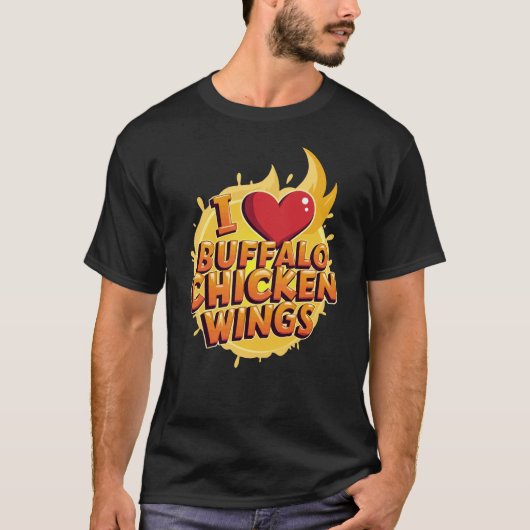 I Heart Buffalo Chicken Wings T-shirt (Voorkant)