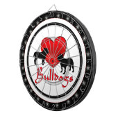 I Heart Bulldogs Regulation Dart Board Dartbord (Voorkant Rechts)