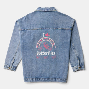 I Heart Butterflies rose Papillons Citation Desig