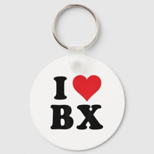 I Heart BX Initialen I Love B.X. Eerste en laatste Sleutelhanger
