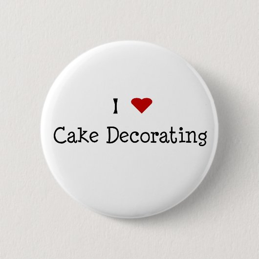 I Heart Cake Decorating Button (Voorkant)