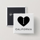 I Heart California Classic Button for All Outfits (Voorkant /achterkant)
