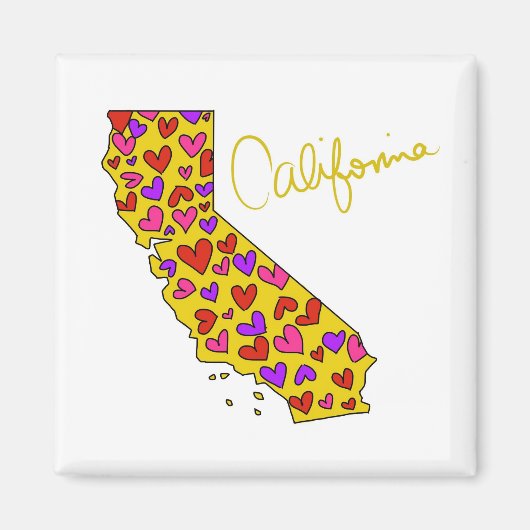 I Heart California State Magnet Magneet (Voorkant)