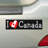 I Heart Canada Bumpersticker (Op auto)