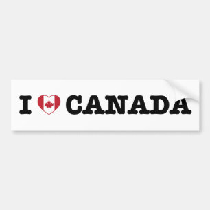 I Heart Canada Bumpersticker