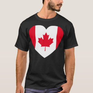 I Heart Canada Canadese vlag hart vorm Ik hou van T-shirt