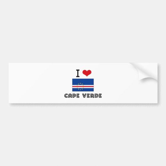 I HEART CAPE VERDE BUMPERSTICKER (Voorkant)