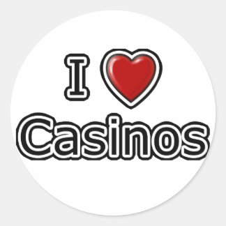 I Heart Casinos Ronde Sticker