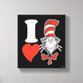 I Heart Cat in het Pet Canvas Afdruk