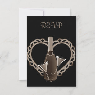 I HEART CHAMPAGNE ENGAGNE ARTIJ RSVP KAART