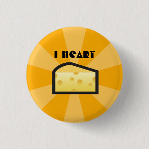 I Heart Cheese Ronde Button 3,2 Cm