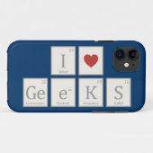I Heart (Chemie) Geeks Case-Mate iPhone Case (Achterkant (horizontaal))