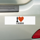 I Heart Chess Bumpersticker (Op auto)