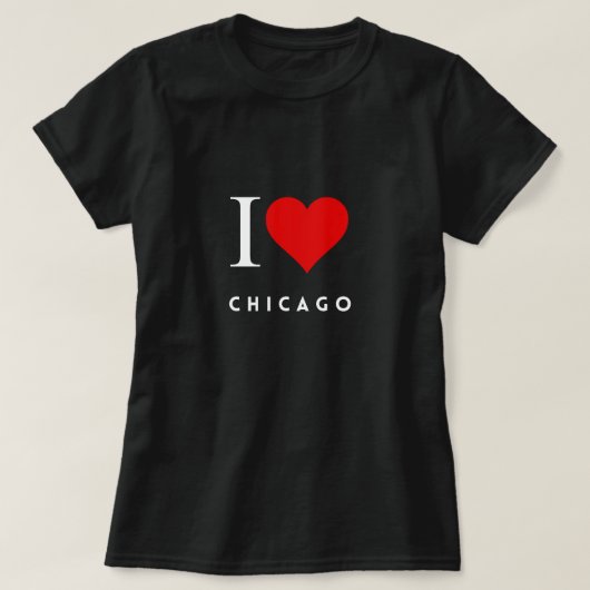 I Heart Chicago noir T-shirt femme (Design devant)