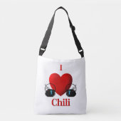 I Heart Chili Crossbody Tas (Voorkant)