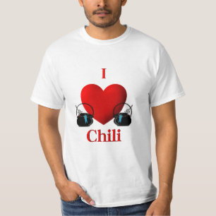 I Heart Chili Pots met Blue Ribbons T-shirt