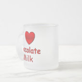 I Heart Chocolate Milk Frosted Mok (Voorkant links)
