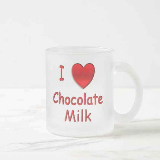 I Heart Chocolate Milk Frosted Mok (Rechts)