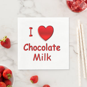I Heart Chocolate Milk Servet
