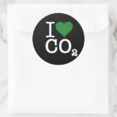 I Heart CO2 Ronde Sticker (Tas)