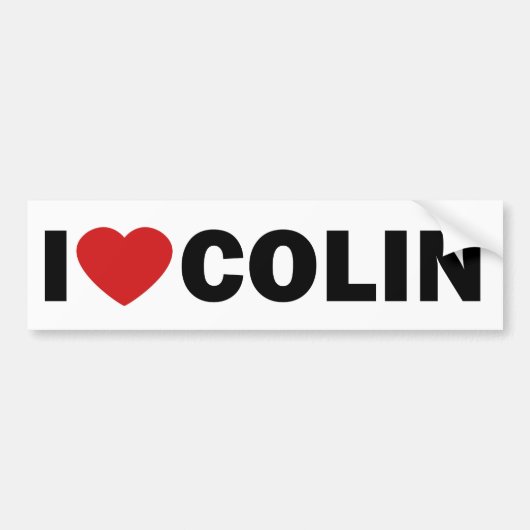 I HEART COLIN BUMPERSTICKER (Voorkant)