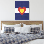 I Heart Colorado Drapeau toile murale (Insitu(Chambre))